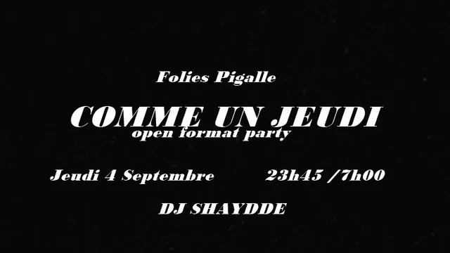 COMME UN JEUDI