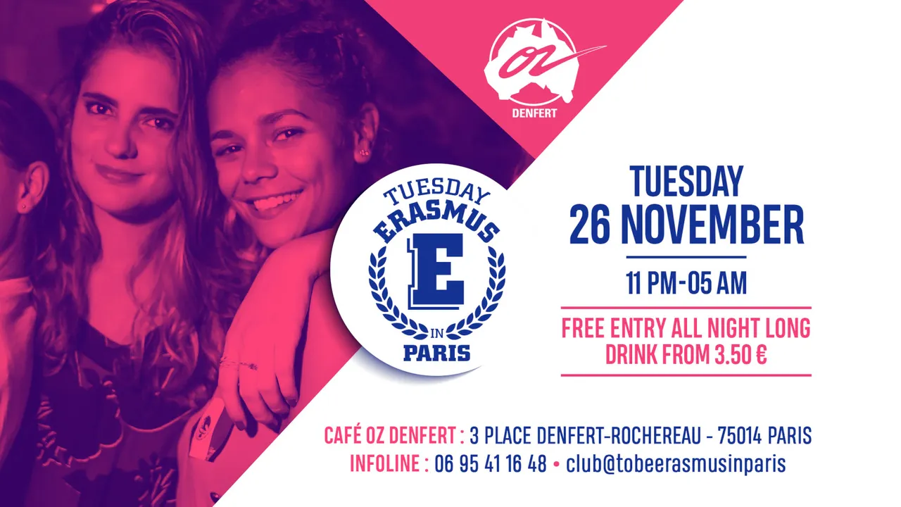 TUESDAY ERASMUS IN PARIS