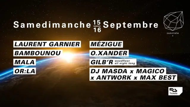 Samedimanche: Laurent Garnier, Bambounou, Mala, Or:la, Mezigue