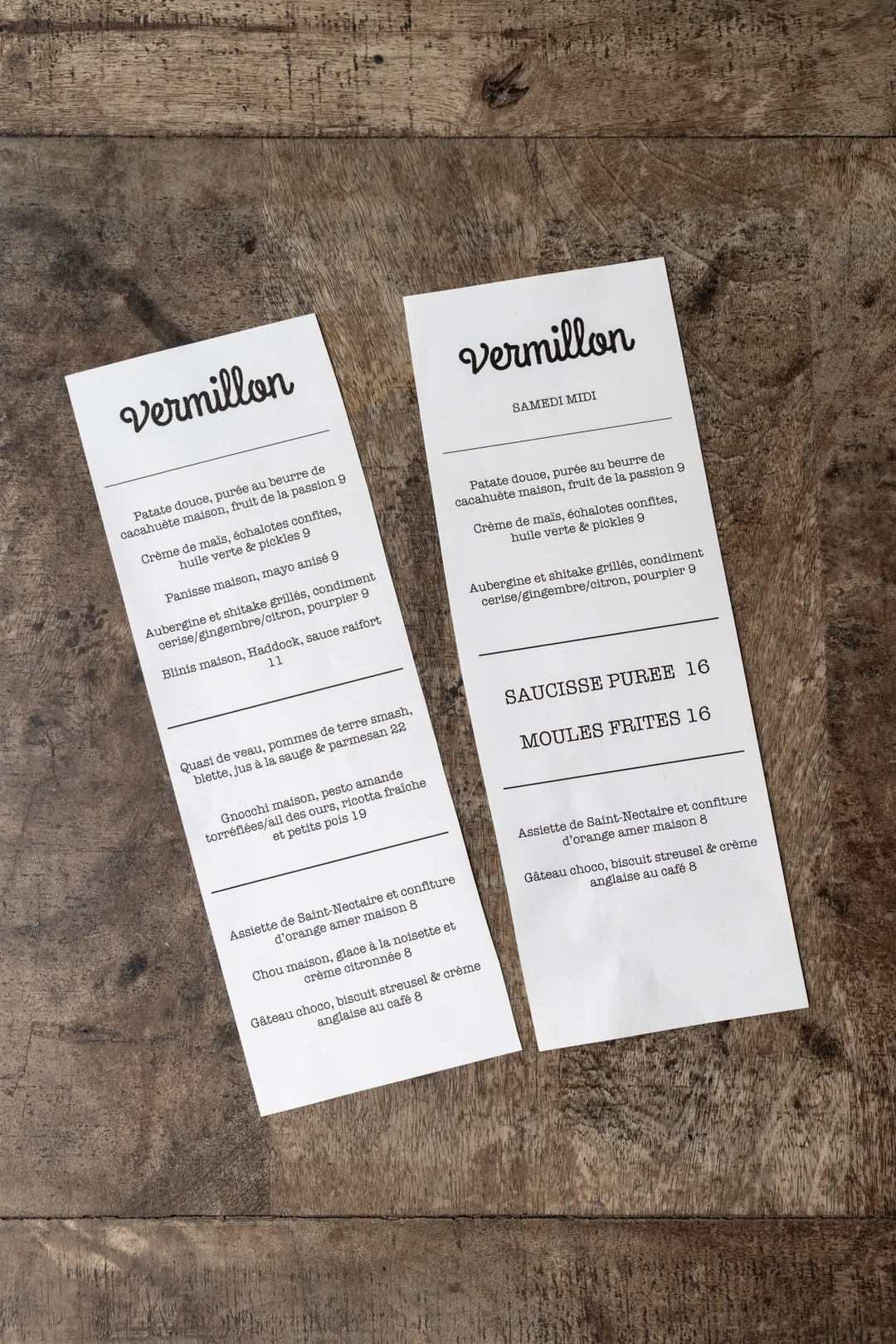 Vermillon Restaurant Paris