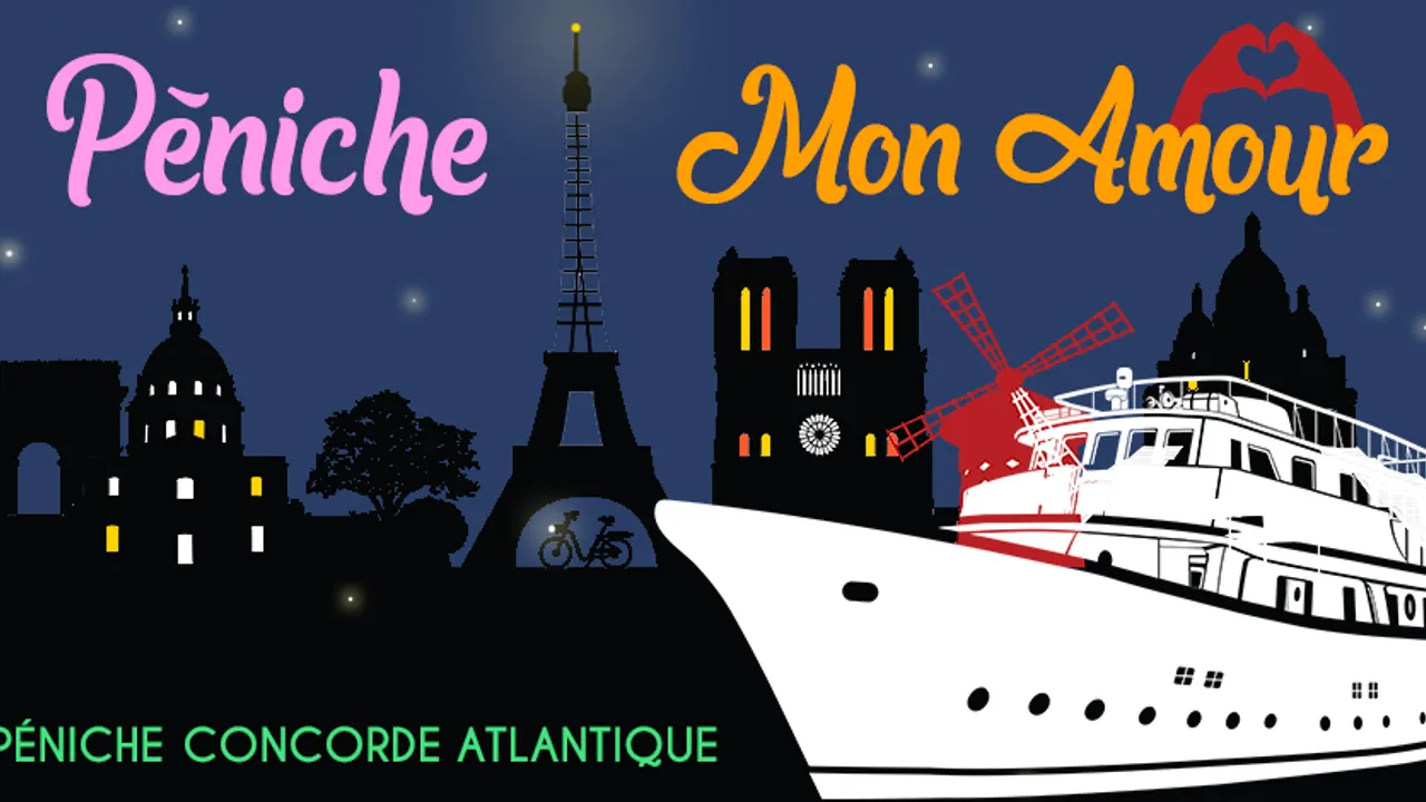 Péniche Mon Amour ! Open Bar & Coeur avec les doigts