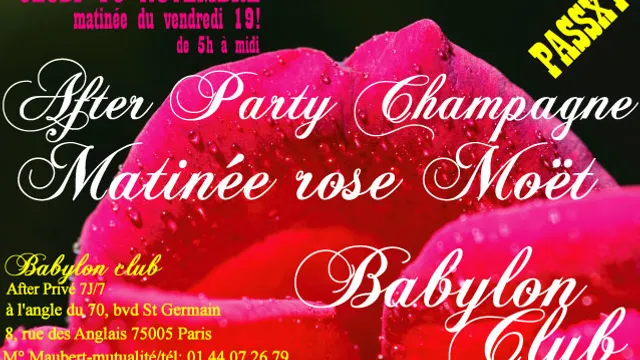 After Party After Champagne matinée rose Moët