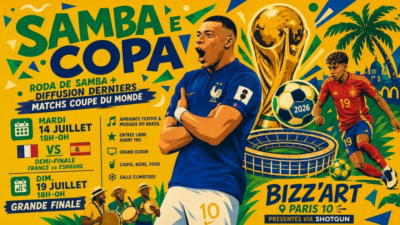 SAMBA E COPA – DEMI-FINALE FRANCE VS ESPAGNE (watch party)