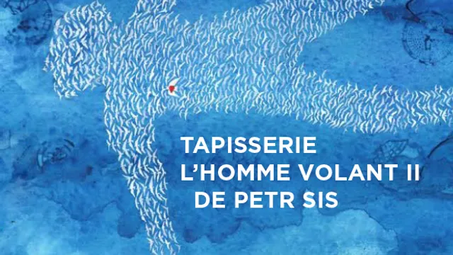 Tapisserie « L'Homme volant II » de Petr Sís