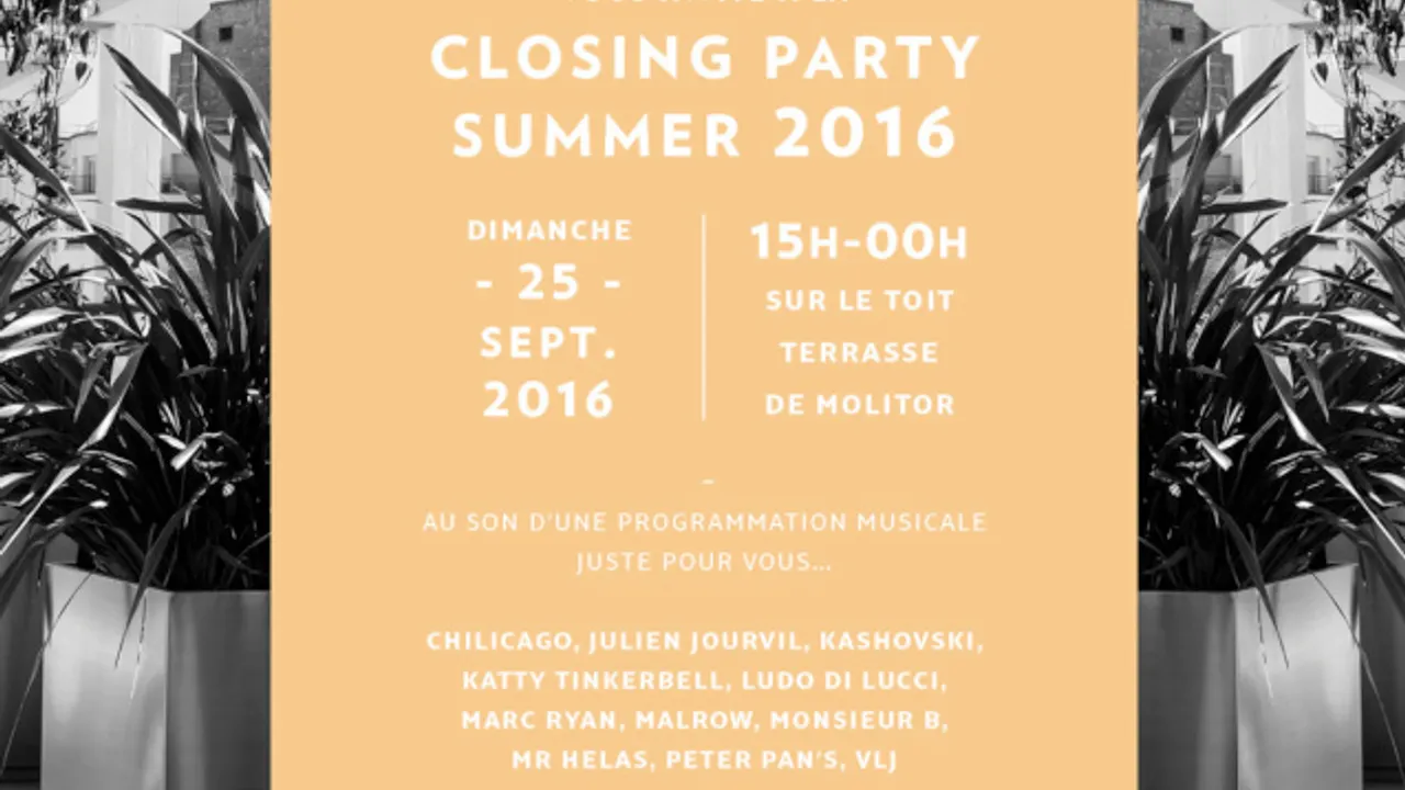 Molitor Rooftop Closing Party x KattyBooking