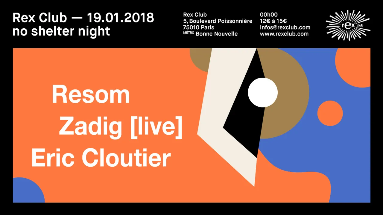 No Shelter Night: Resom, Zadig Live, Eric Cloutier