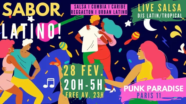 Soirée Latino avec live salsa (gratuit) et Clubbing latino/tropical à Paris 11 !!
