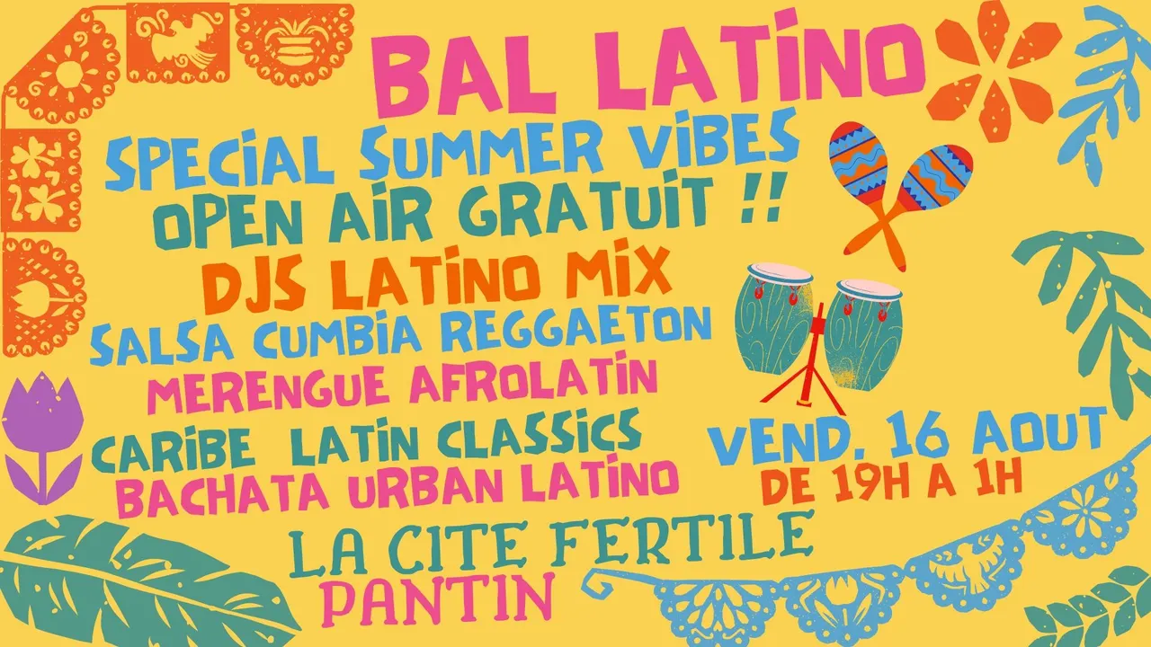 Bal latino spécial summer vibes - Open air gratuit salsa, cumbia, reggaeton, merengue y mas !