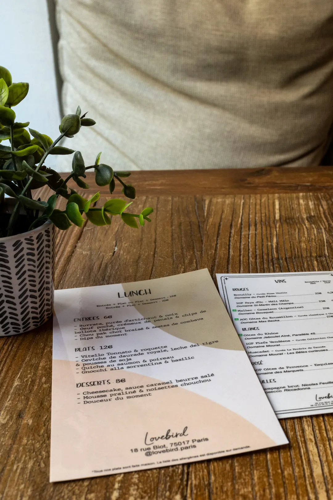 Lovebird Restaurant Paris