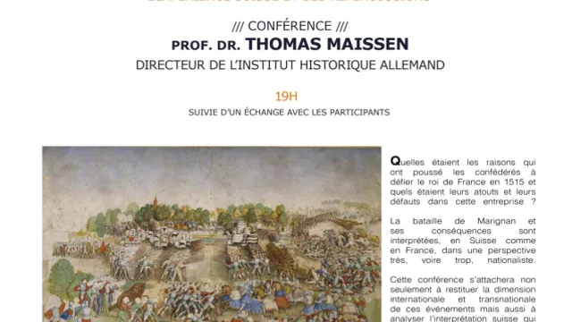 Conférence "Marignan 1515 : l'expérience suisse et ses répercussions"