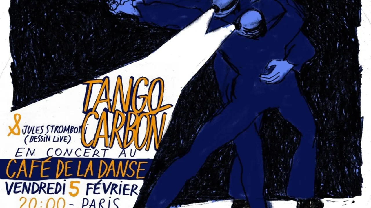Tango Carbon (+ dessin live de Jules Stromboni) en concert