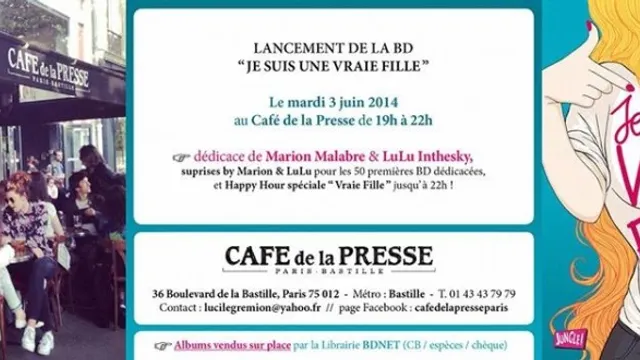 Lancement de la BD Je suis une vraie fille