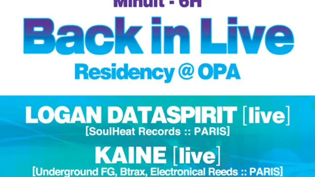 Back in Live Residency
