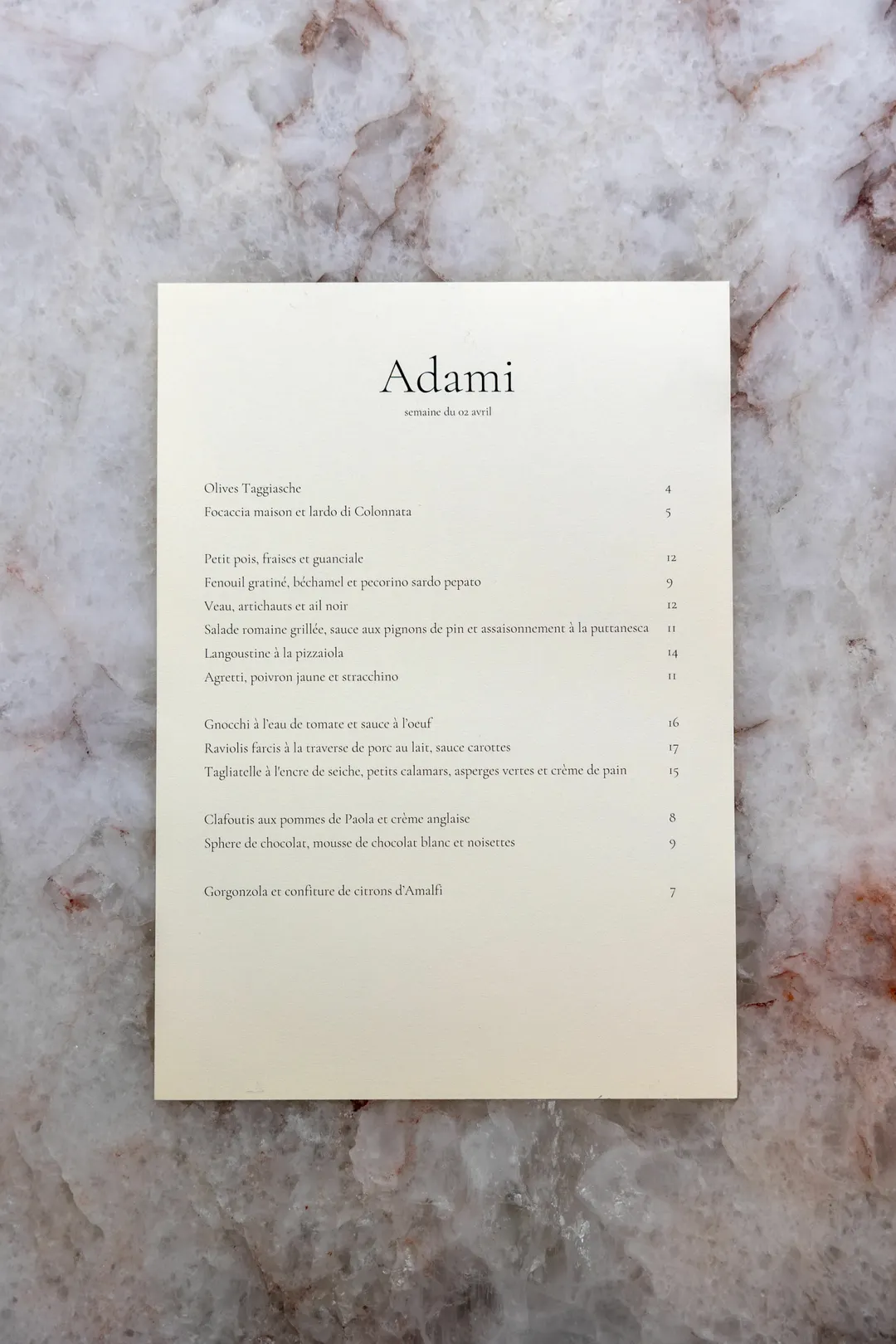 Adami Restaurant Paris