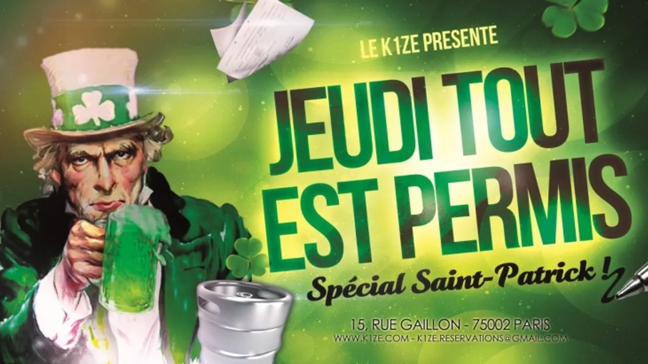 JEUDI TOUT EST PERMIS - Spécial Saint-Patrick
