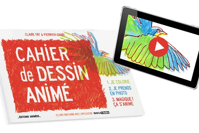 Cahier Animé, les coloriages des enfants s'animent sur tablettes