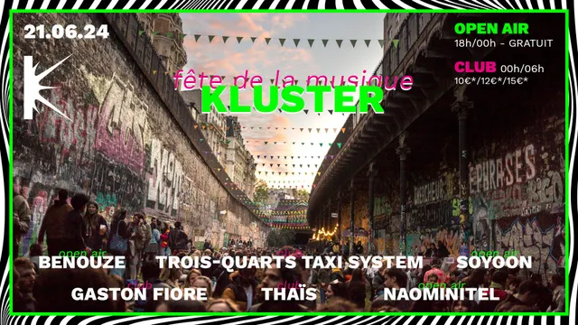 FÊTE DE LA MUSIQUE X KLUSTER | Le Hasard Ludique