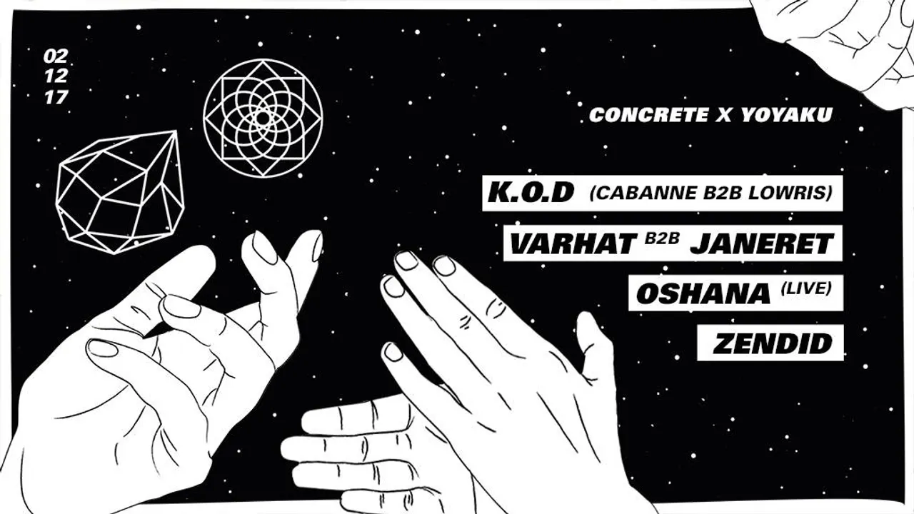Concrete X Yoyaku: KOD, Varhat b2b Janeret, Oshana , Zendid