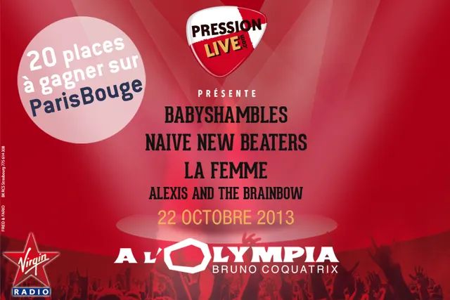Gagnez vos places pour le concert Pression Live à l'Olympia !