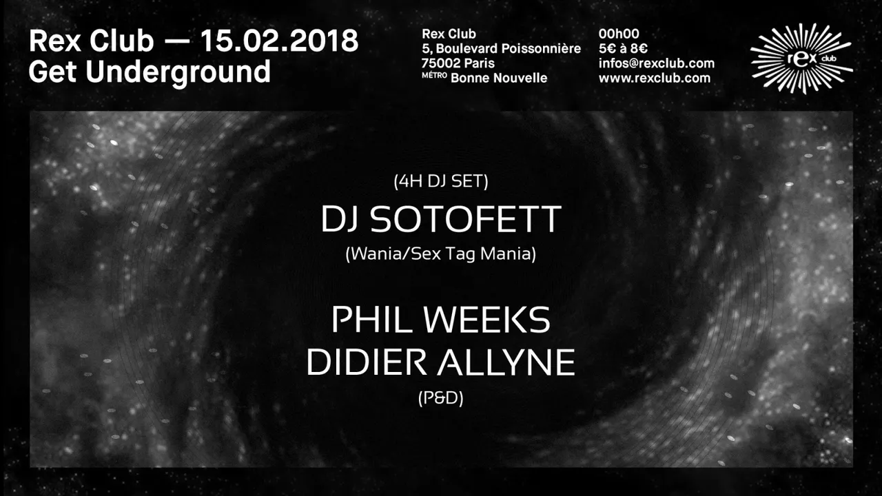 Get Underground: DJ Sotofett (4hours Djset), Phil Weeks, Didier Allyne