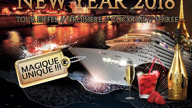 CRAZY BOAT TOUR EIFFEL CROISIERE VIP NEW YEAR 2018 (OPEN BAR, MAGIQUE)