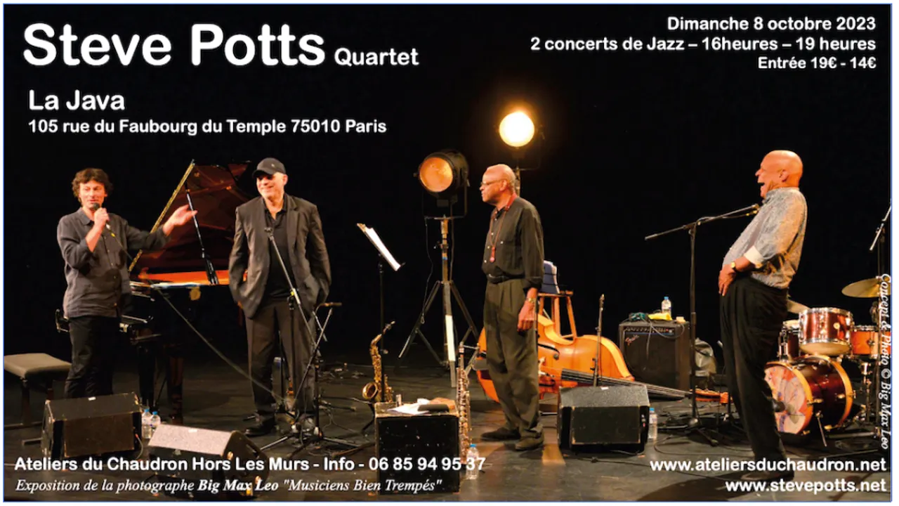 MUSIQUE POUR LE DIMANCE - STEVE POTTS À LA JAVA - LE 8 OCTOBRE 2023