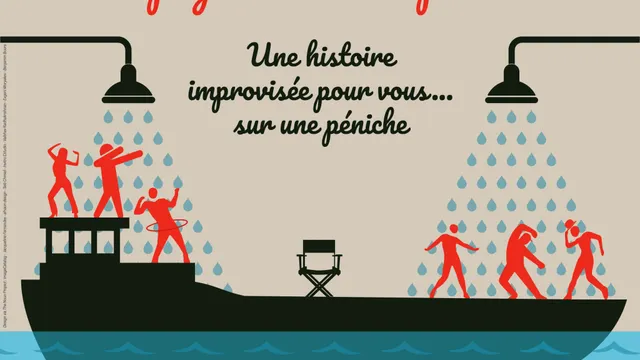 Impro sur péniche - La compagnie Merlot prend l'eau
