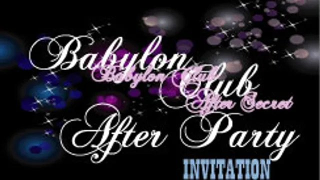 AFTER PARTY "SATURDAY MORNING"