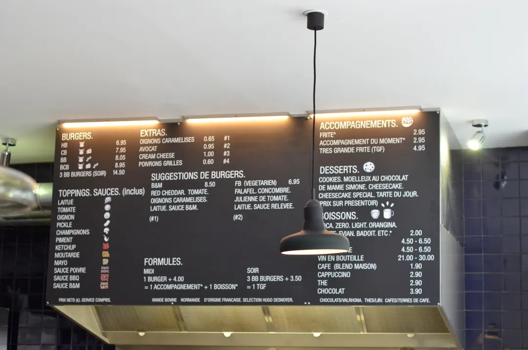 B&M Burgers Meilleurs Restaurant Paris