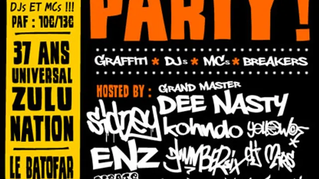 ZULU NATION PARTY: Special 37eme Anniversaire