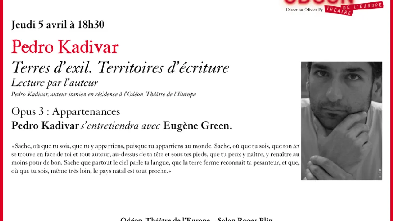 Terres d'Exil. Territoires d'écriture / Lectures de Pedro Kadivar