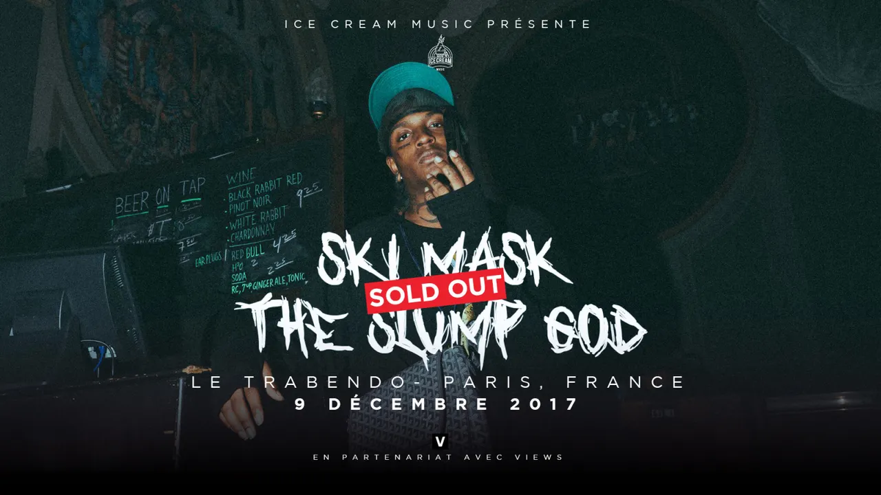 Ski Mask The Slump God - Le Trabendo, Paris - 09.12.17