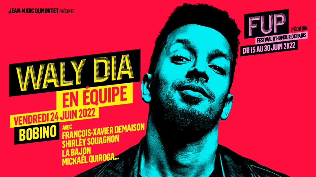 Waly Dia en équipe dans le cadre du Festival d'Humour de Paris