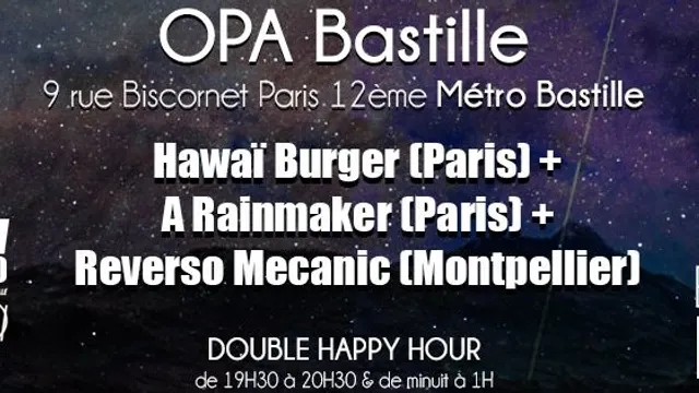 Hawaï Burger + A Rainmaker + Reverso Mecanic