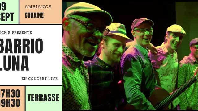 L’Été à DOCK B // Concert live en terrasse : Barrio Luna (musique cubaine)