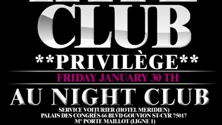 **HYPE CLUB PRIVILEGE** SPECIAL AMBIANCE 100% US