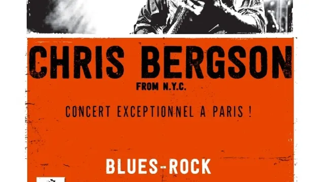 Concert Exceptionnel de Chris Bergson à l'Entrepôt le 6 mai 2016