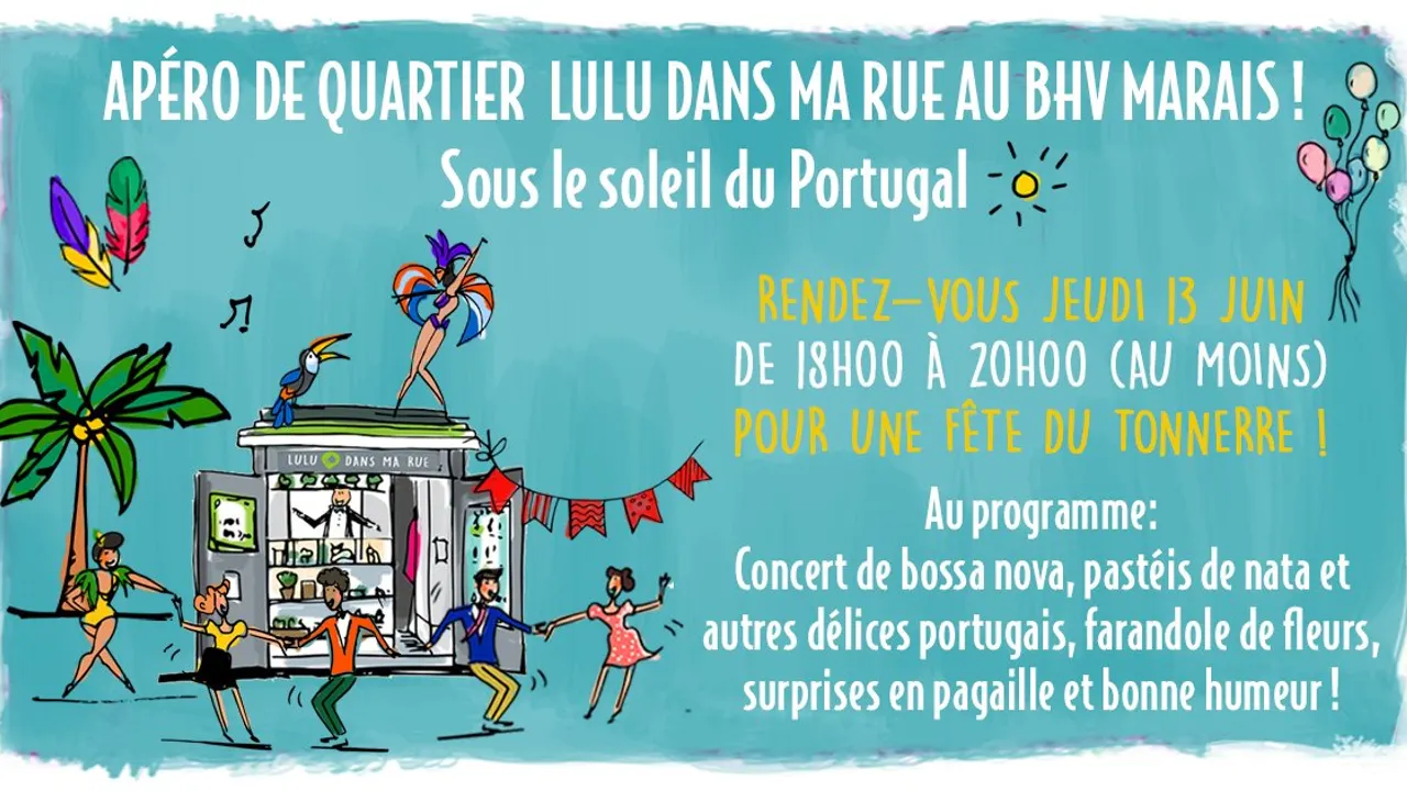 Apéro de quartier au quai de la Verrerie du BHV Marais