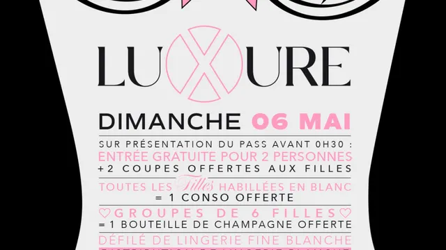 LUXURE édition NUIT BLANCHE