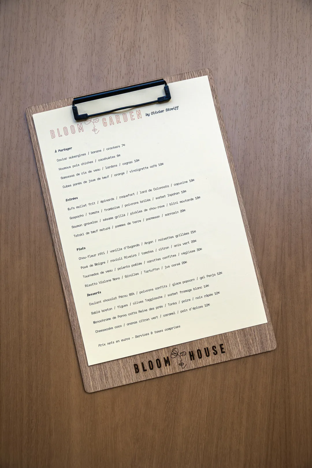 Bloom Garden Restaurant Paris