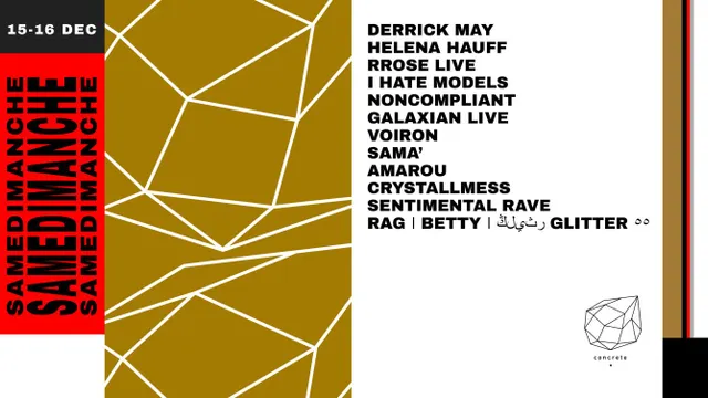 Samedimanche: Derrick May, Helena Hauff, Rrose, I Hate Models