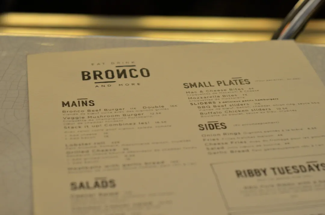 Bronco Restaurant Bar Paris