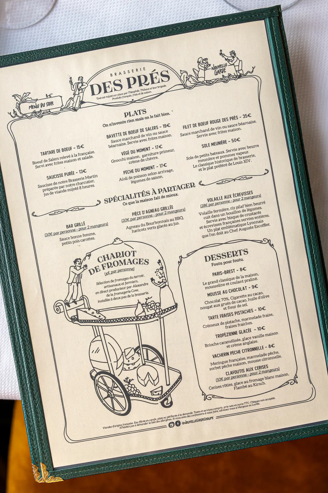 Brasserie des Prés Restaurant Paris