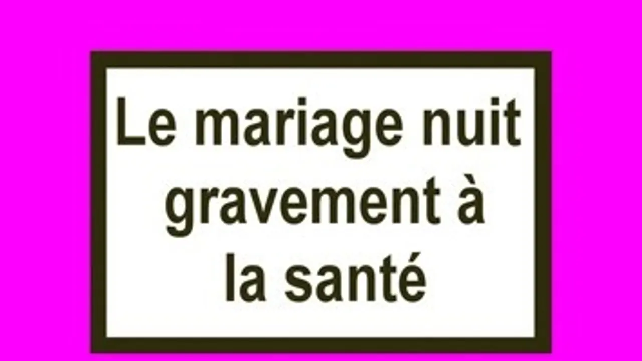 Le mariage nuit gravement à la santé