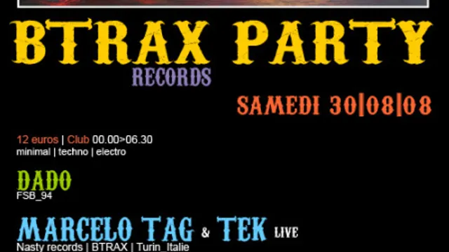 BTRAX RECORDS PARTY