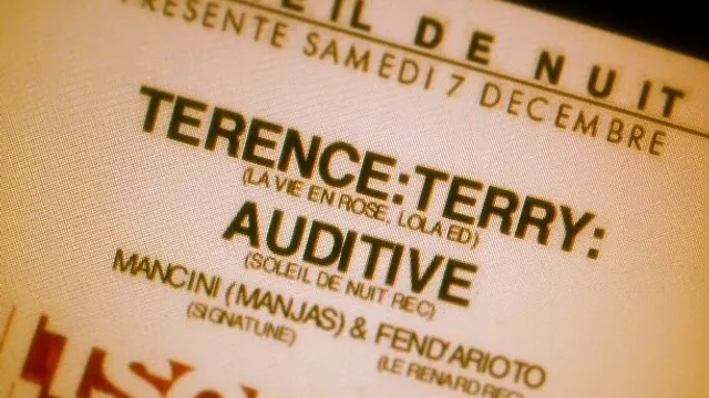Soleil De Nuit records Night avec Terence Terry, Auditive, Mancini & Fen D'arioto