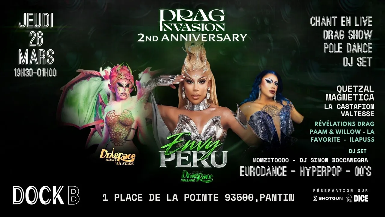 Drag Invasion – Avec Envy Peru Et Magnetica