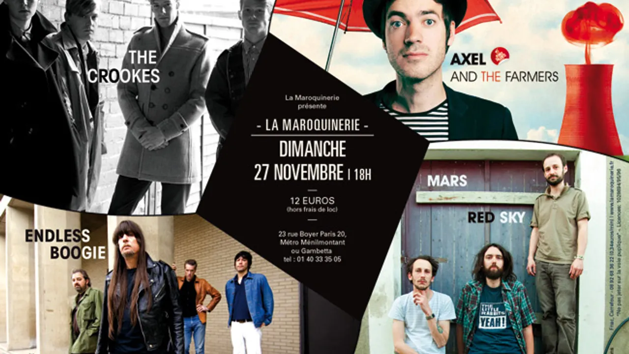 ENDLESS BOOGIE + MARS RED SKY + THE CROOKES + AXEL AND THE FARMERS