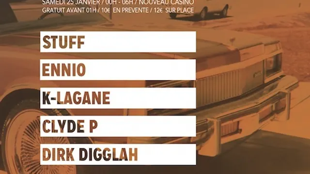 Cuff présente The Crib w. Ennio, K-Lagane, Stuff, Clyde P, Dirk Digglah