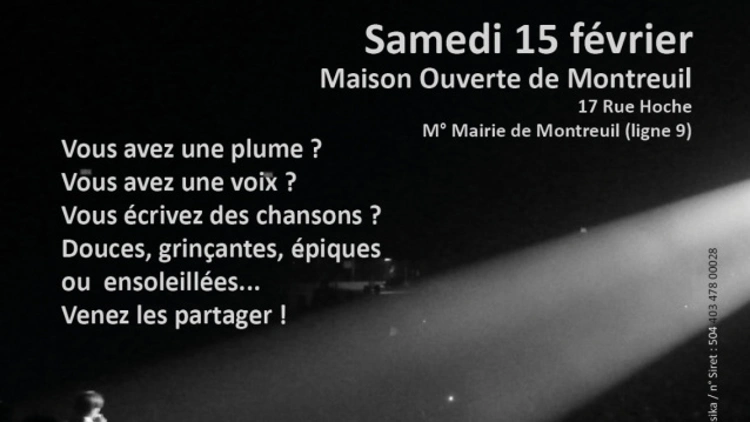 Scène ouverte chanson animée par Elie Guillou